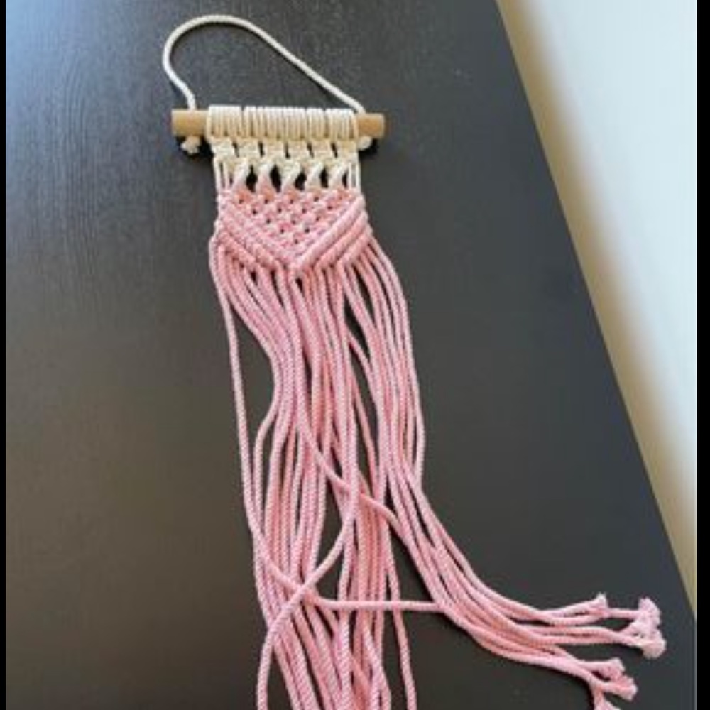 Pink Macrame Walk Decor